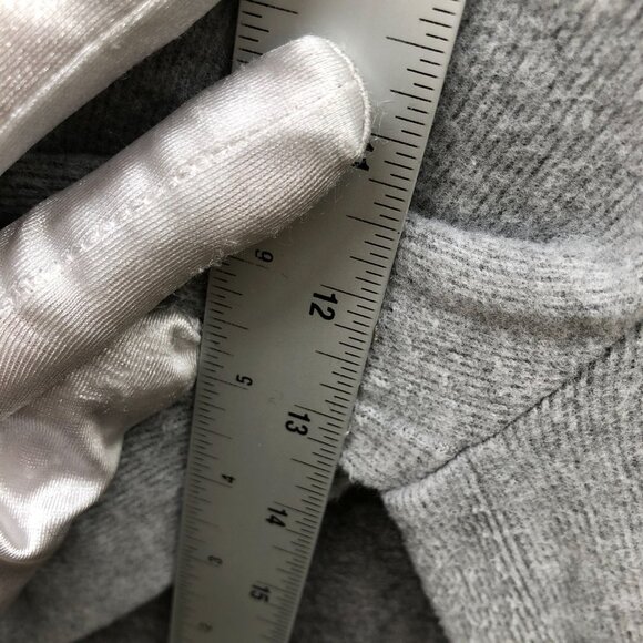 Zara Wide Leg Sweater Pants Womens S Gray Pull On Knit Fleece Soft Lounge - Picture 7 of 9